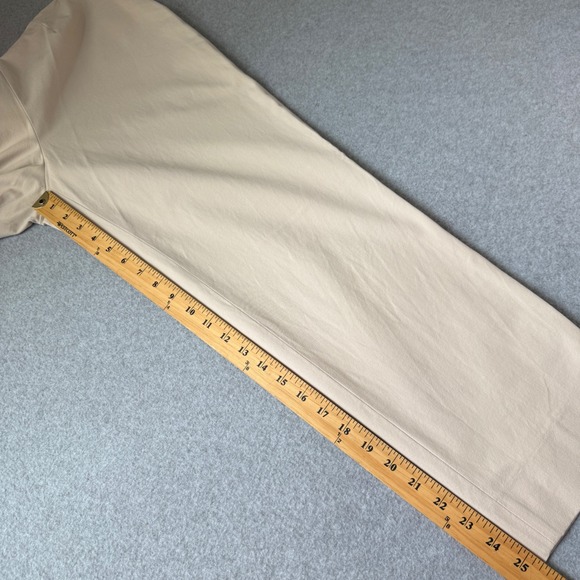 Piazza Sempione Audrey Beige Cropped Pants Straight Leg Trousers IT 48 US 12 - Picture 15 of 16